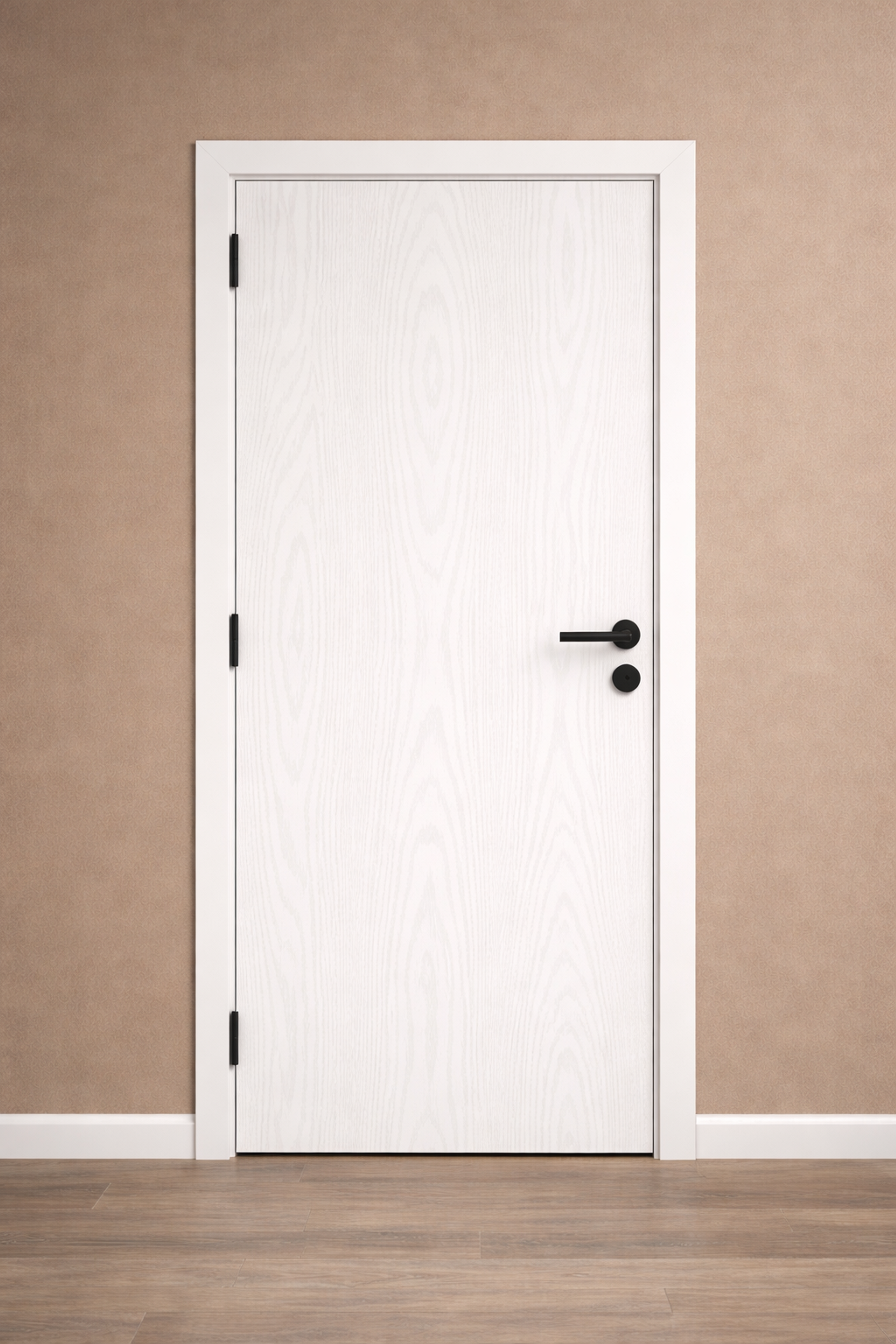 WPC Internal Door Woodgrain White – front view