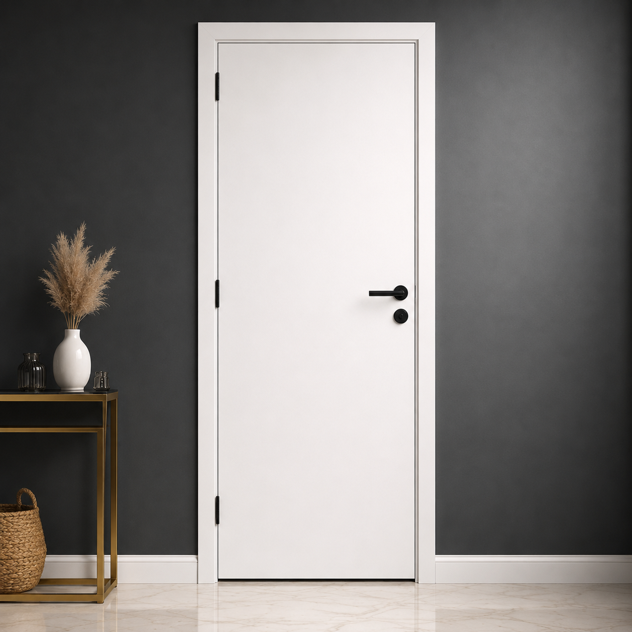 Smooth finish WPC internal door