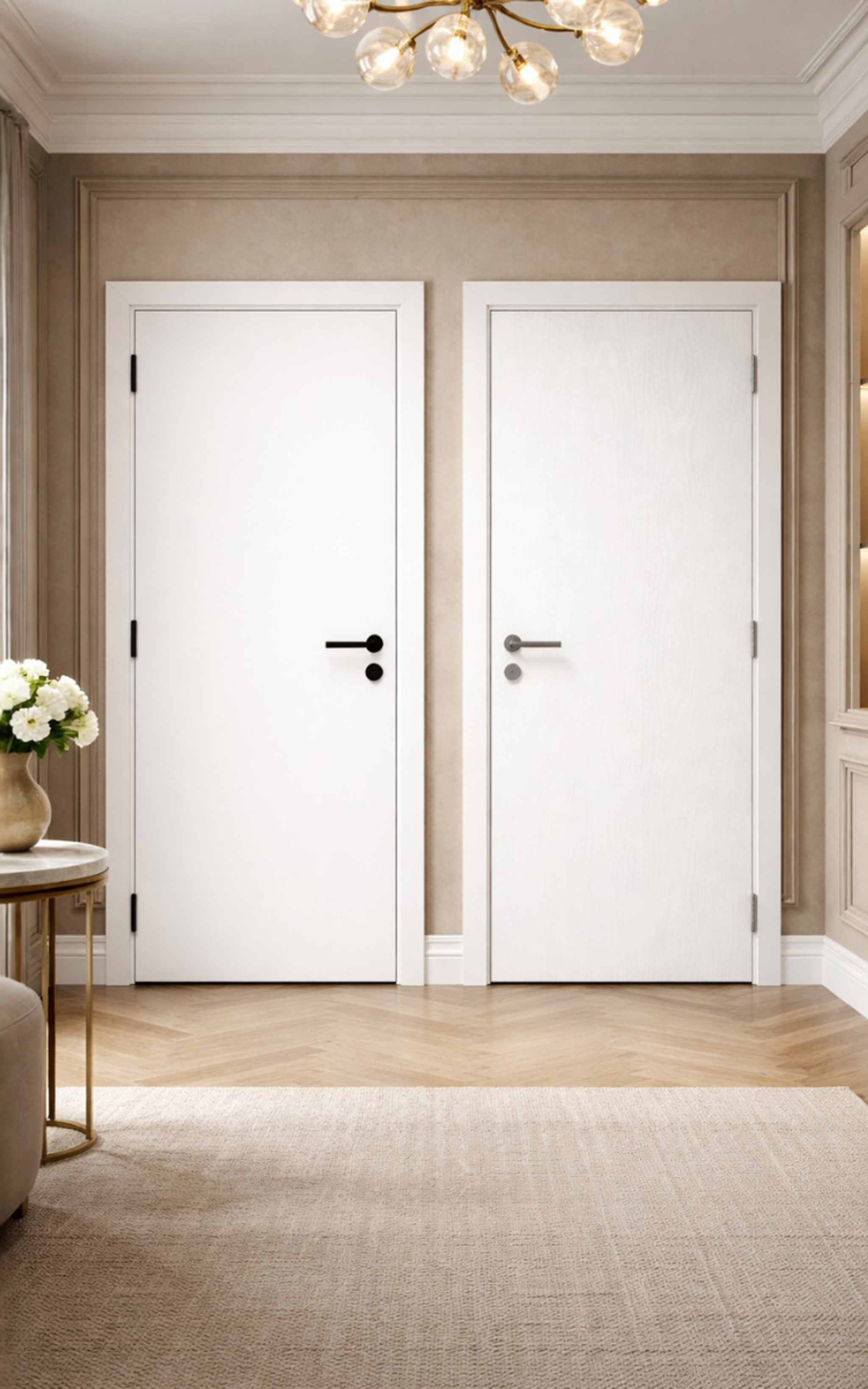 Premium WPC internal door installed in a modern interior setting