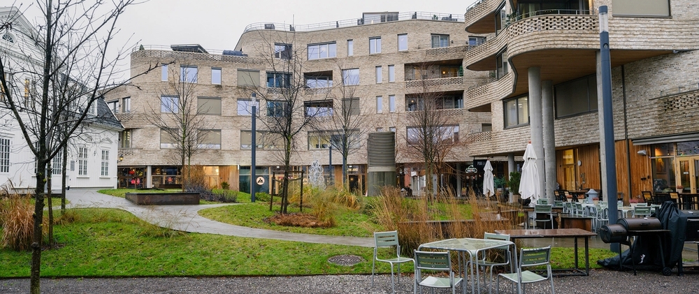 Wesselkvartalet i Asker. Vinner av statens arkitekturpris 2025 og et Arkitektur skaper verdi prosjekt. (Foto: Kim Ramberghaug)