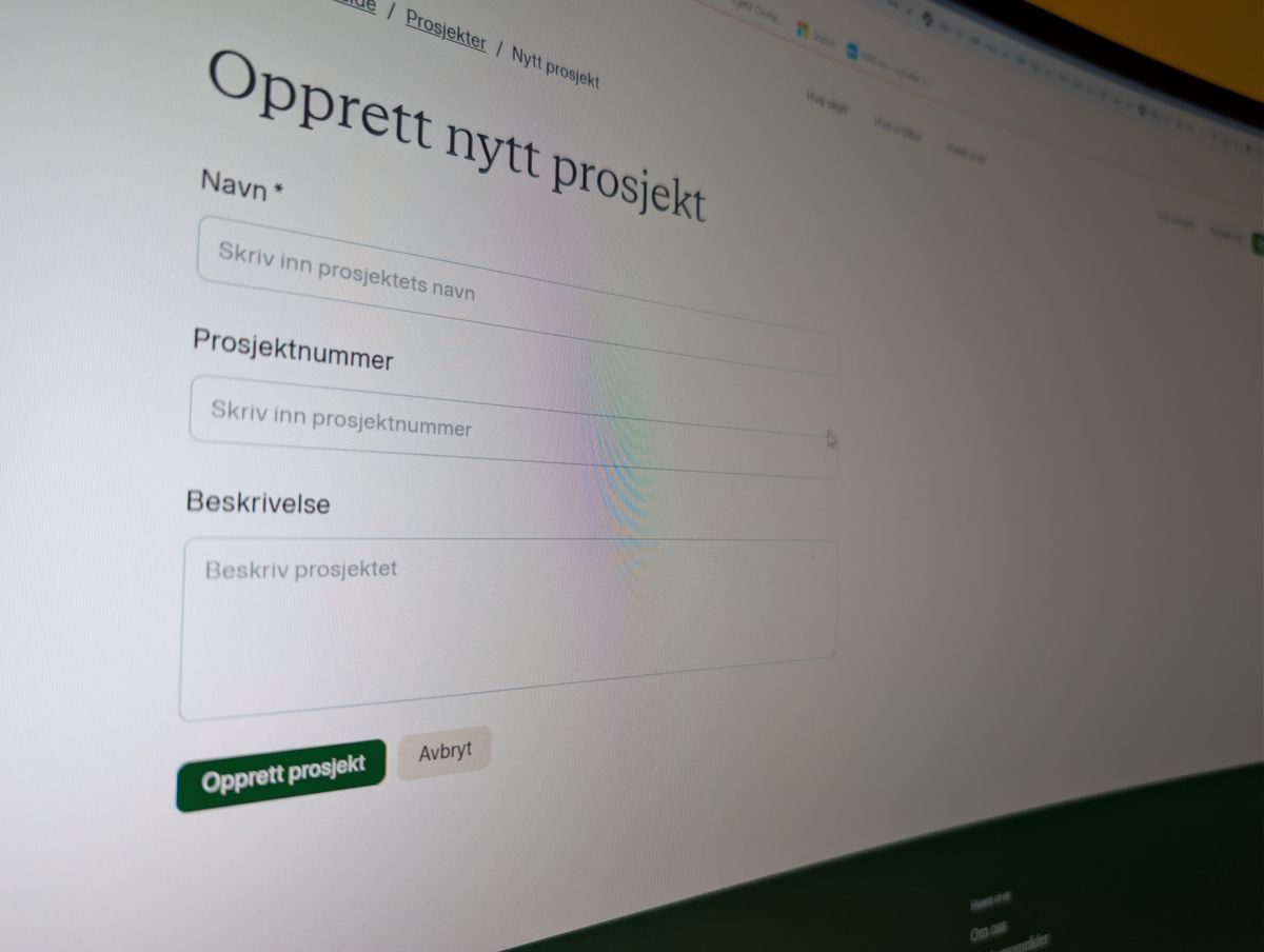 Opprett nytt prosjekt i MAKS