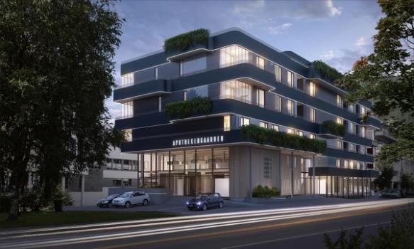 Apotekargarden (utvikla og realisert av Xform), nytt kontor og bustadbygg i sentrum av Førde