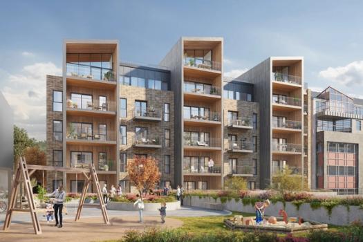 Langebruvegen 23: 29 leil. i første byggesteg. Førde. 2021