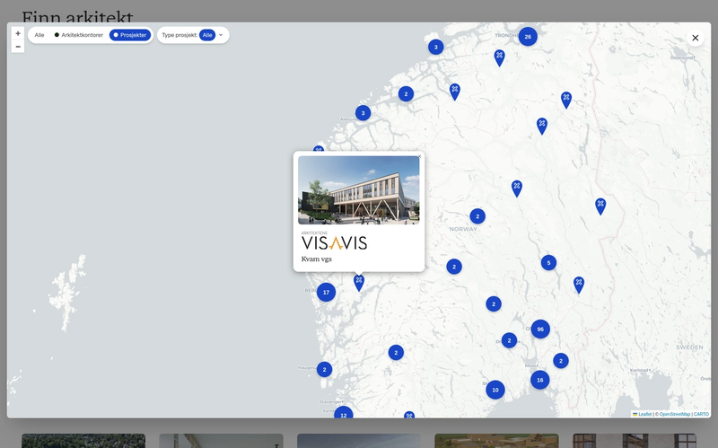 Katvisning av prosjekter