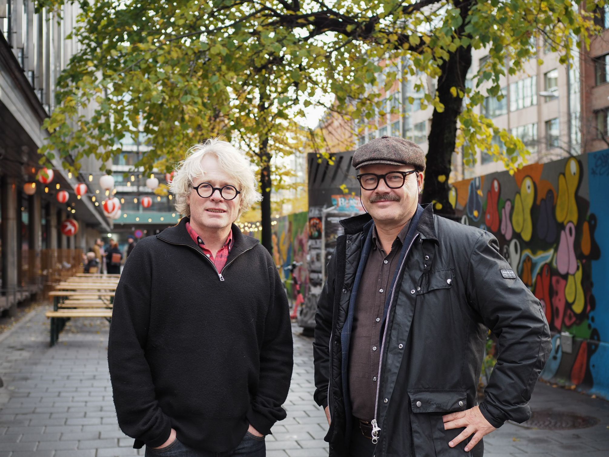 Steinar Skjerdingstad, administrerende direktør i Arkitektbedriftene og Rasmus Reinvang, administrerende direktør i OMA