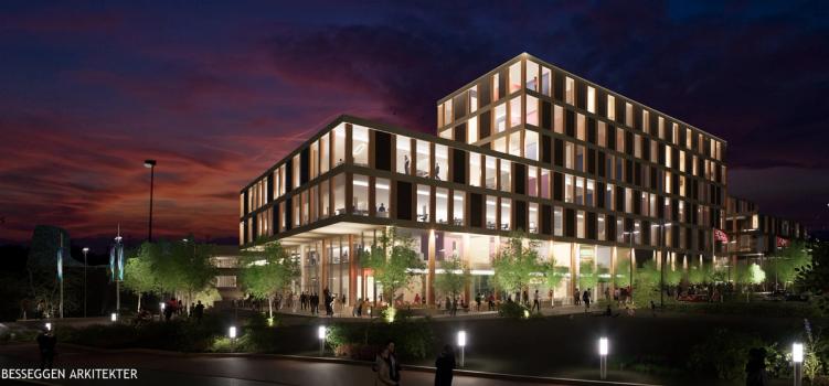 Aasenkvartalet Volda, kontor og skolebygg