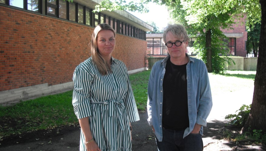 Steinar Skjerdingstad og Anette Søby Bakker i Arkitektbedriftene, på Veterinærhøgskolen. Foto: Torgeir Holljen Thon, Arkitektur