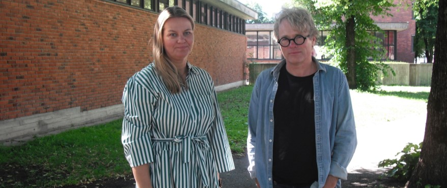 Steinar Skjerdingstad og Anette Søby Bakker i Arkitektbedriftene, på Veterinærhøgskolen. Foto: Torgeir Holljen Thon, Arkitektur