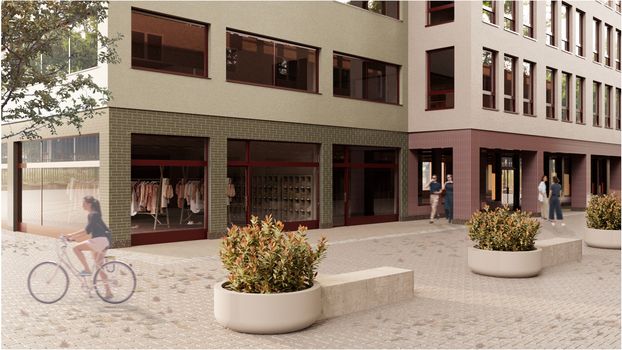 Transformasjonsprosjekt - Fasade - Stortorget 7, Lillestrøm - Visualisering