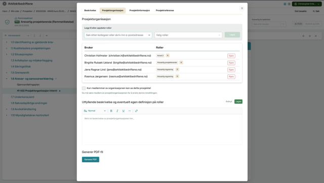 Ny funksjon i MAKS: Enklere administrasjon av prosjektorganisasjon
