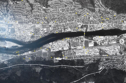 Utdrag av Solli Arkitekters - gule fotspor