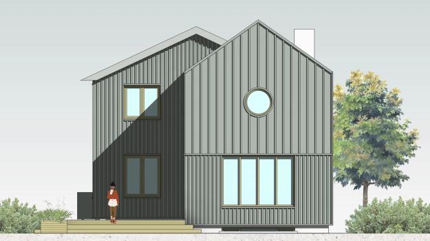 Lettvint - enebolig med tilbygg