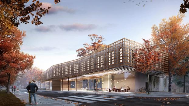 Nytt Museum Brekkeparken,Skien - konkurranse vunnet i samarbeid med Dronninga Landskap og Multiconsult