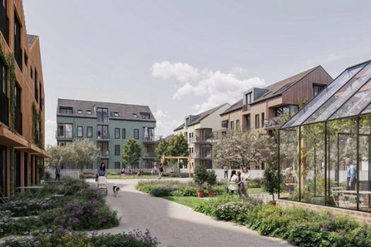 Boligkvartal i Otta sentrum