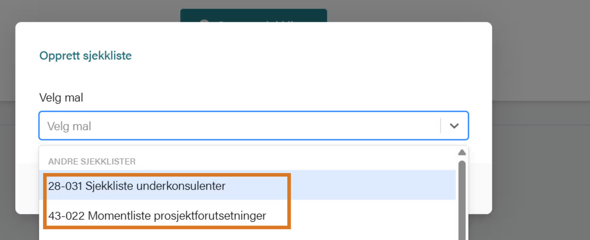 To nye sjekklistemaler i MAKS
