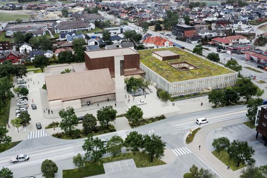 Klepp kommunehus, kulturhus og kirke