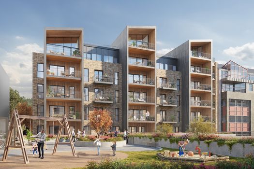 Langebruvegen 23: 29 leil. i første byggesteg. Førde. 2021