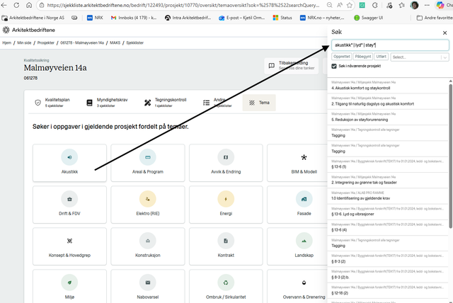 Ny funksjon i beta: temaoversikt i prosjekt