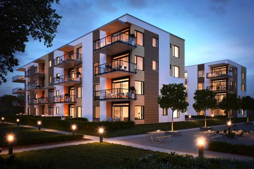 Boligområde på Gamle Fredrikstad Stadion.