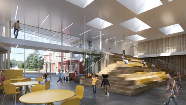 Støyskjerm mellom bolig og industri