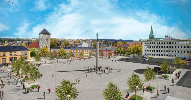 Torvet i Trondheim (foto:m.herzog / visualis-images)