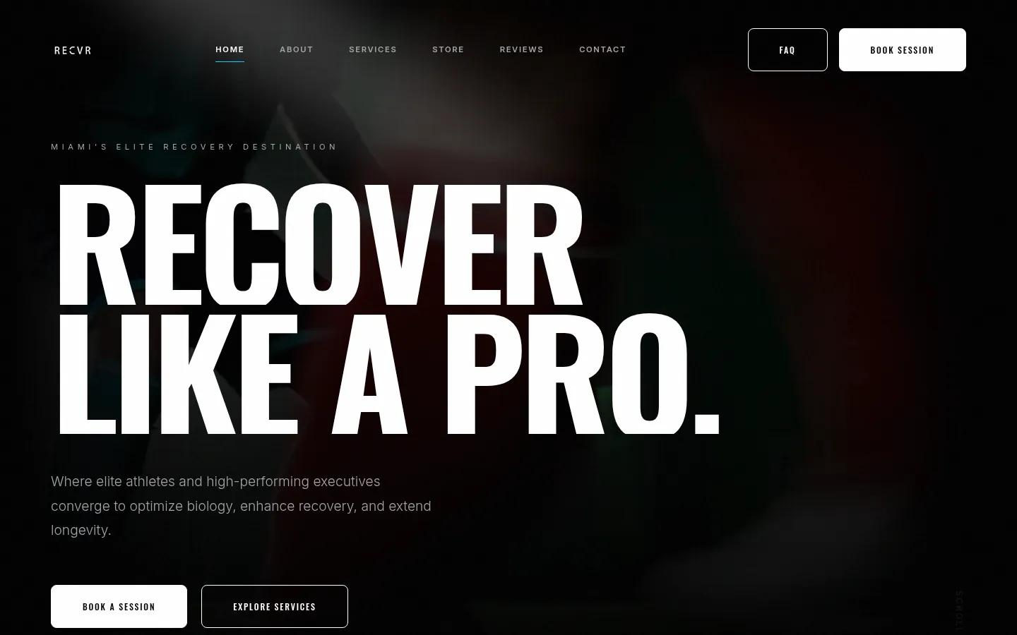 RECVR — Miami recovery center website