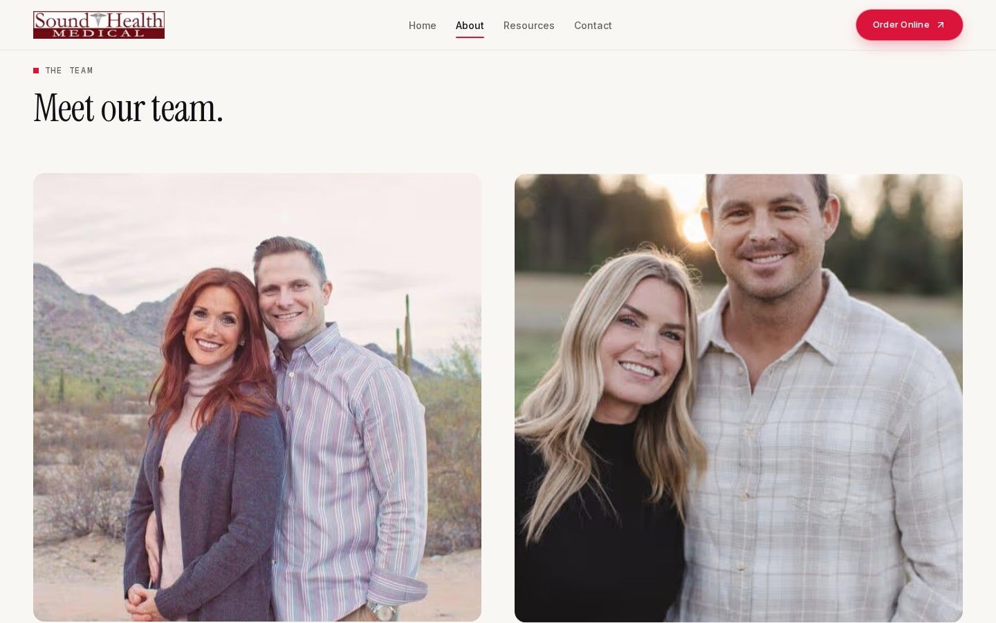 Sound Health Medical team page