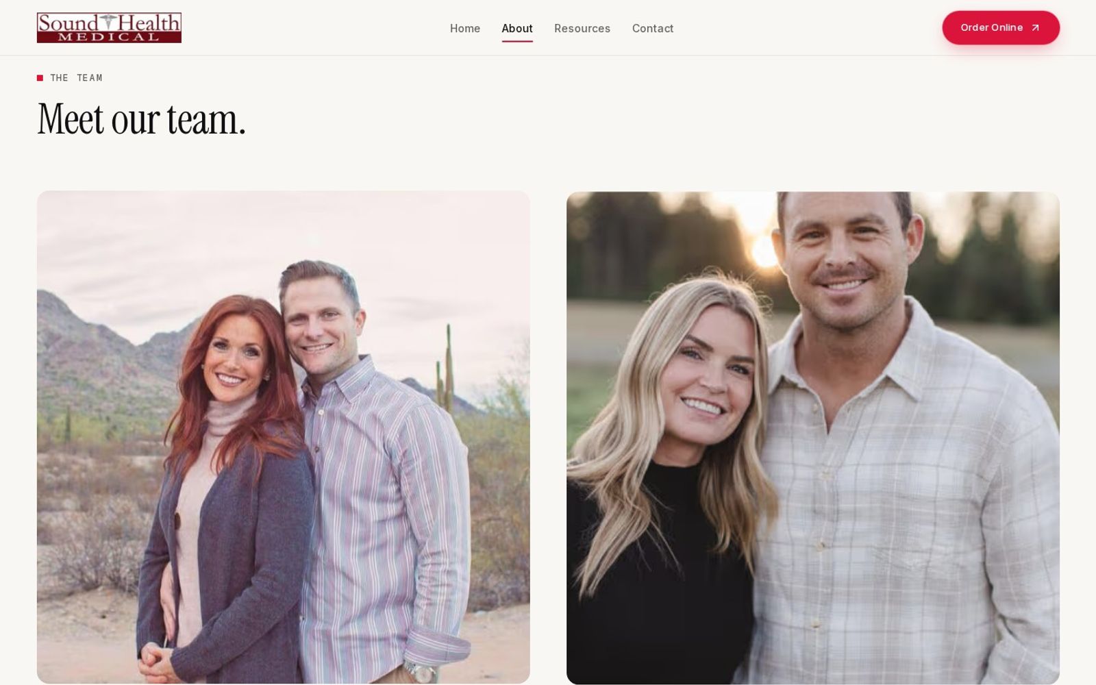Sound Health Medical team page