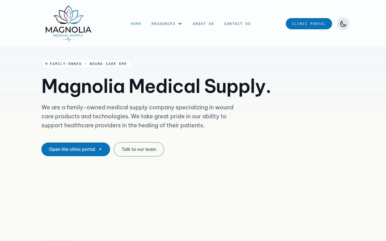 Magnolia Medical Supply product and services catalog