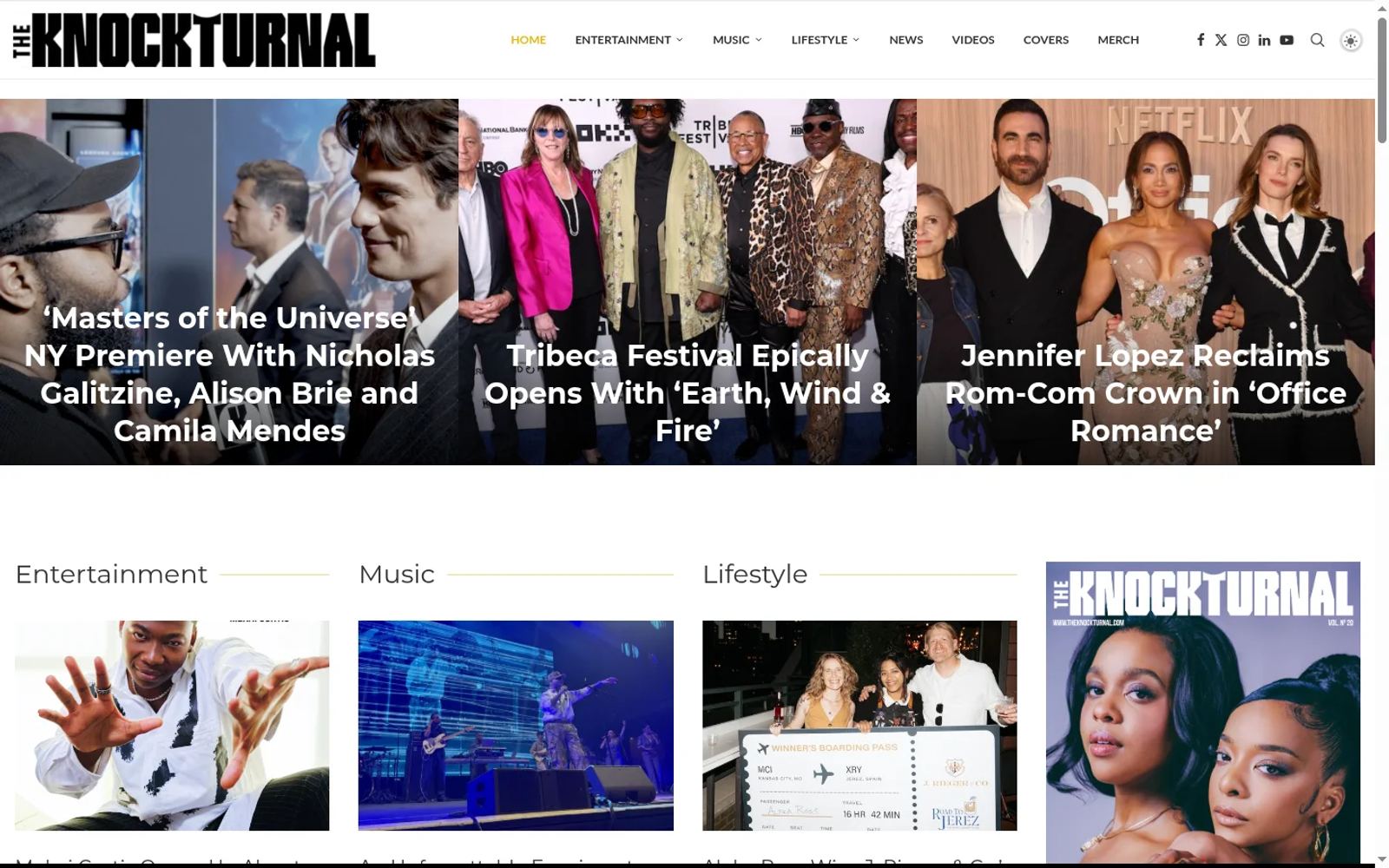 The Knockturnal homepage after the performance and technical SEO work
