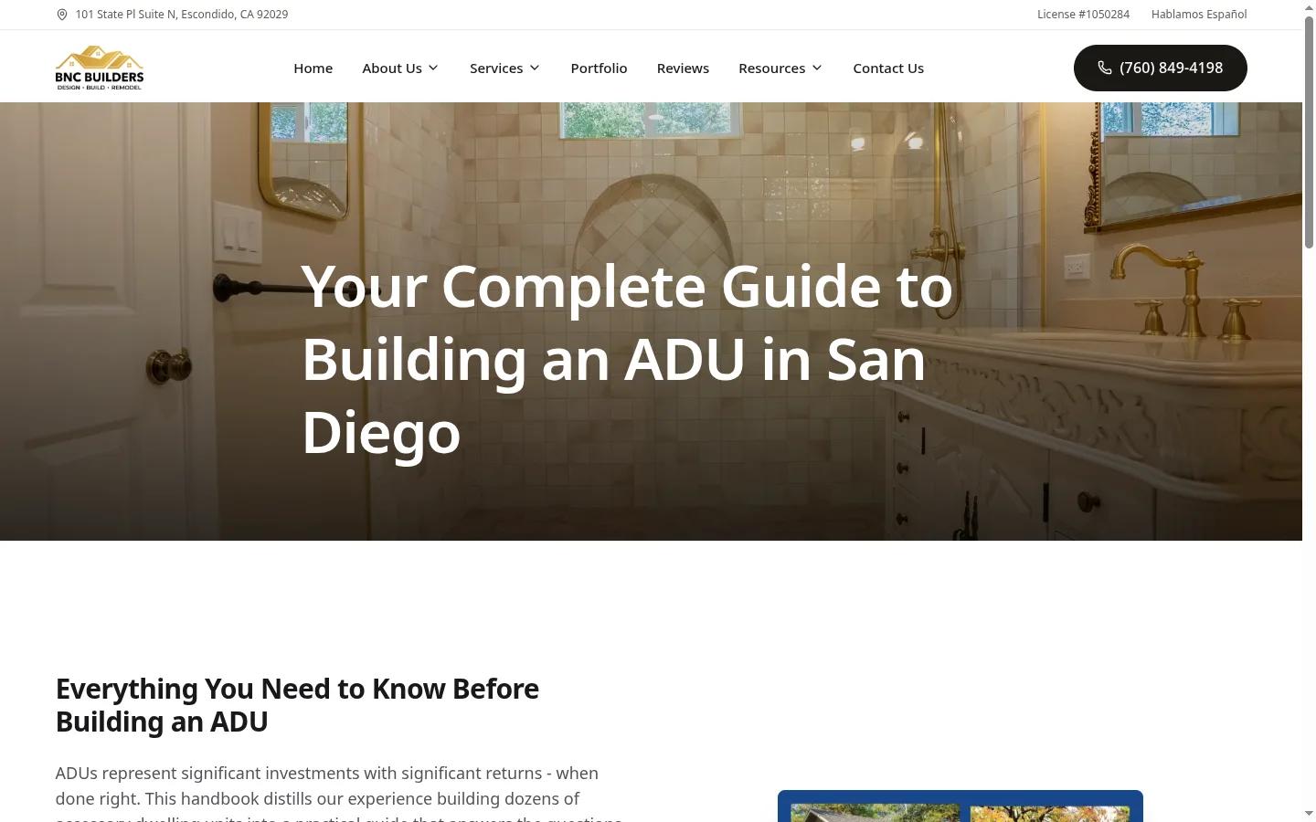 BNC Builders ADU Handbook lead capture page