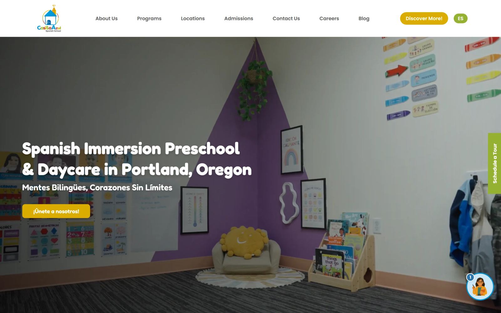 Casita Azul Spanish-immersion preschool website