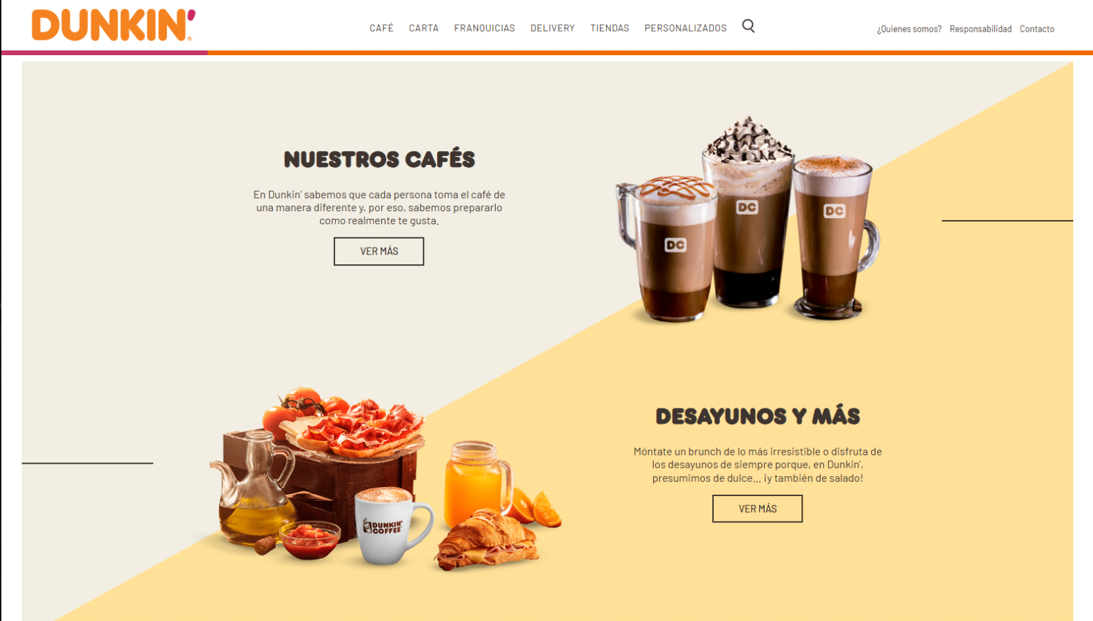 A screenshot of Dunkin