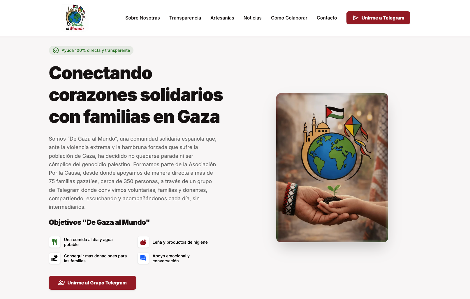 A screenshot of De Gaza Al Mundo