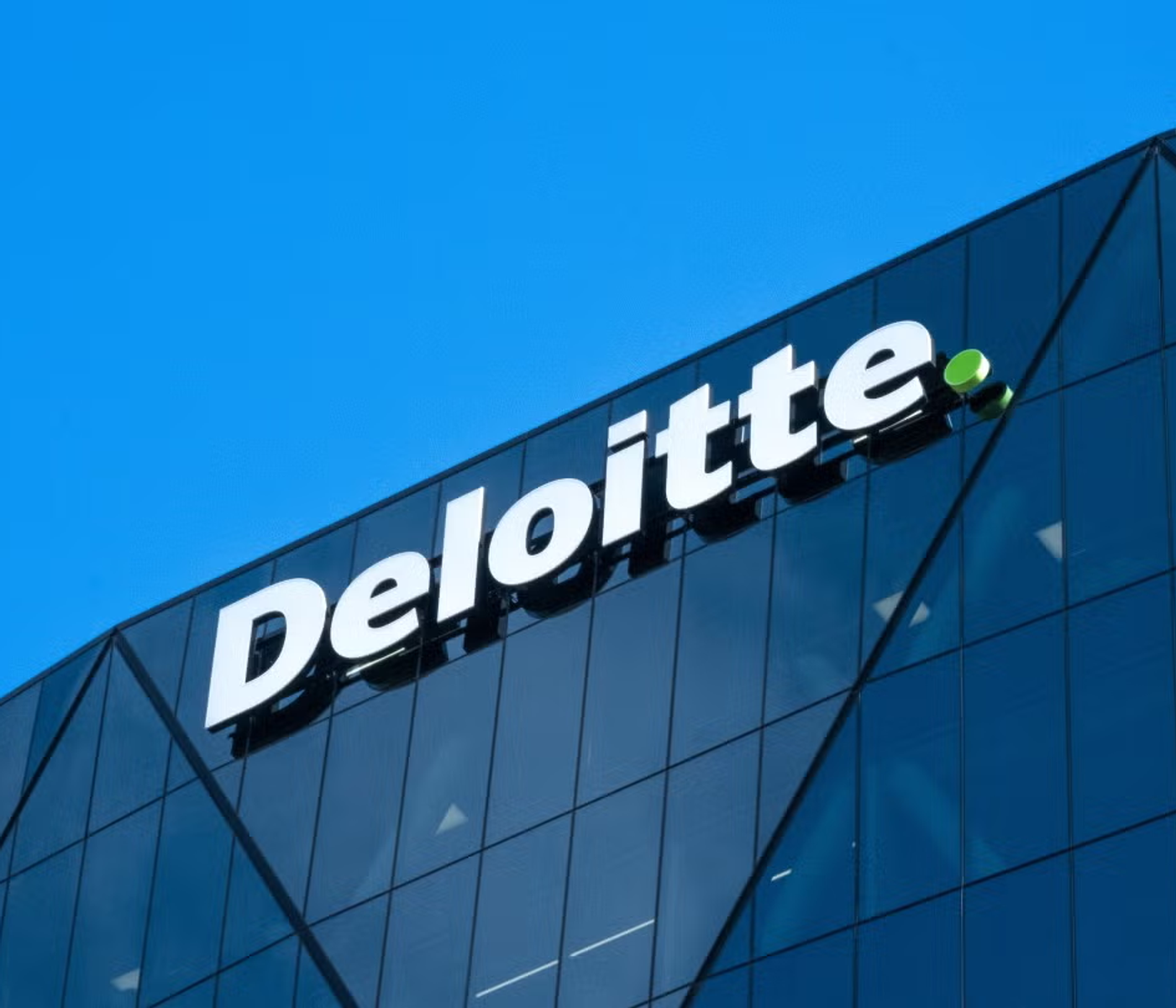 Picture of Deloitte logo on building