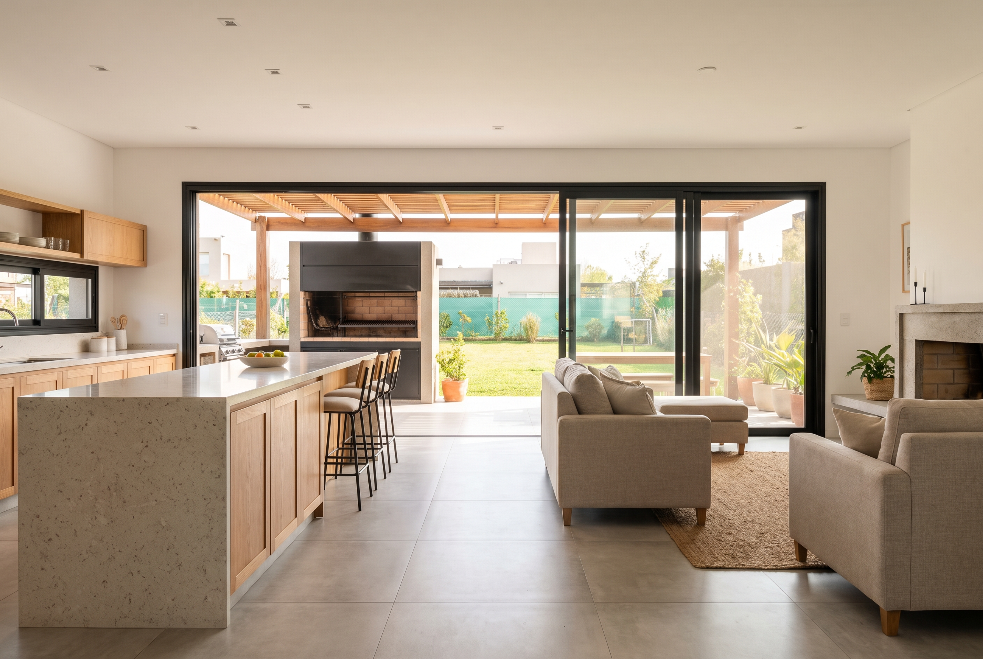[EJEMPLO] Cocina integrada al living, abierta al patio