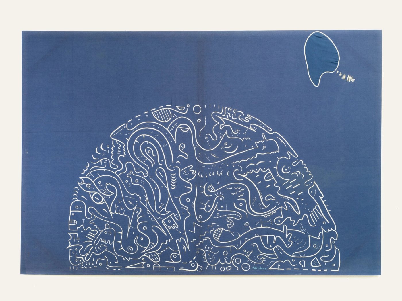 Half Moon Extravaganza, shown to scale on a gallery wall