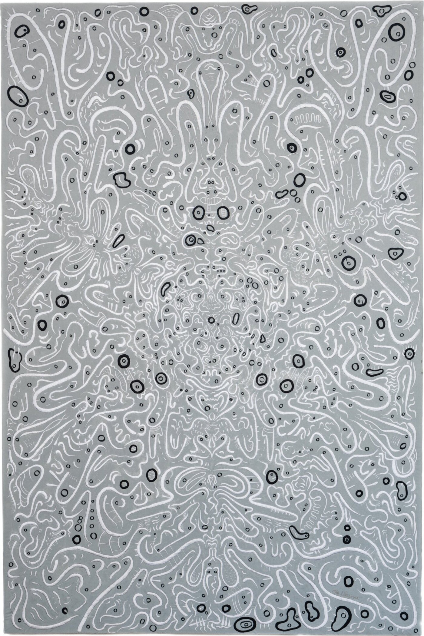 Multiverse Light Ending, shown to scale on a gallery wall