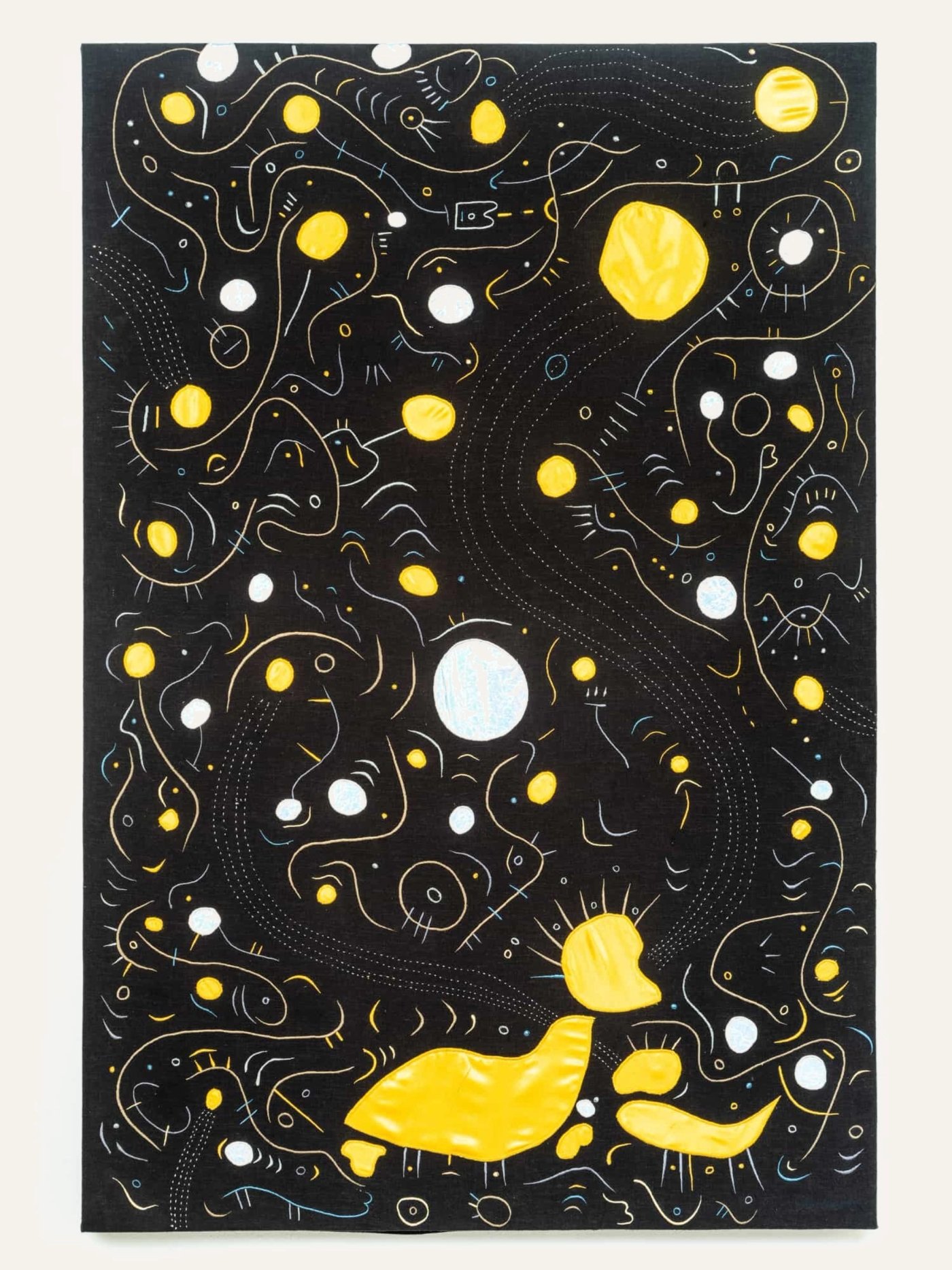 Cosmic Dance, shown to scale on a gallery wall
