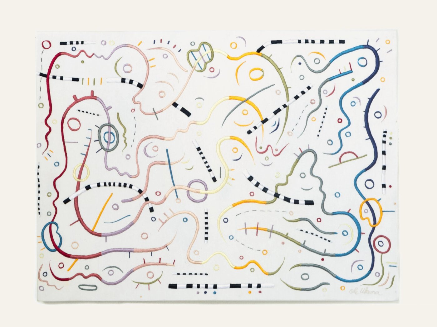 Labyrinth Of A Lost Leopard, shown to scale on a gallery wall