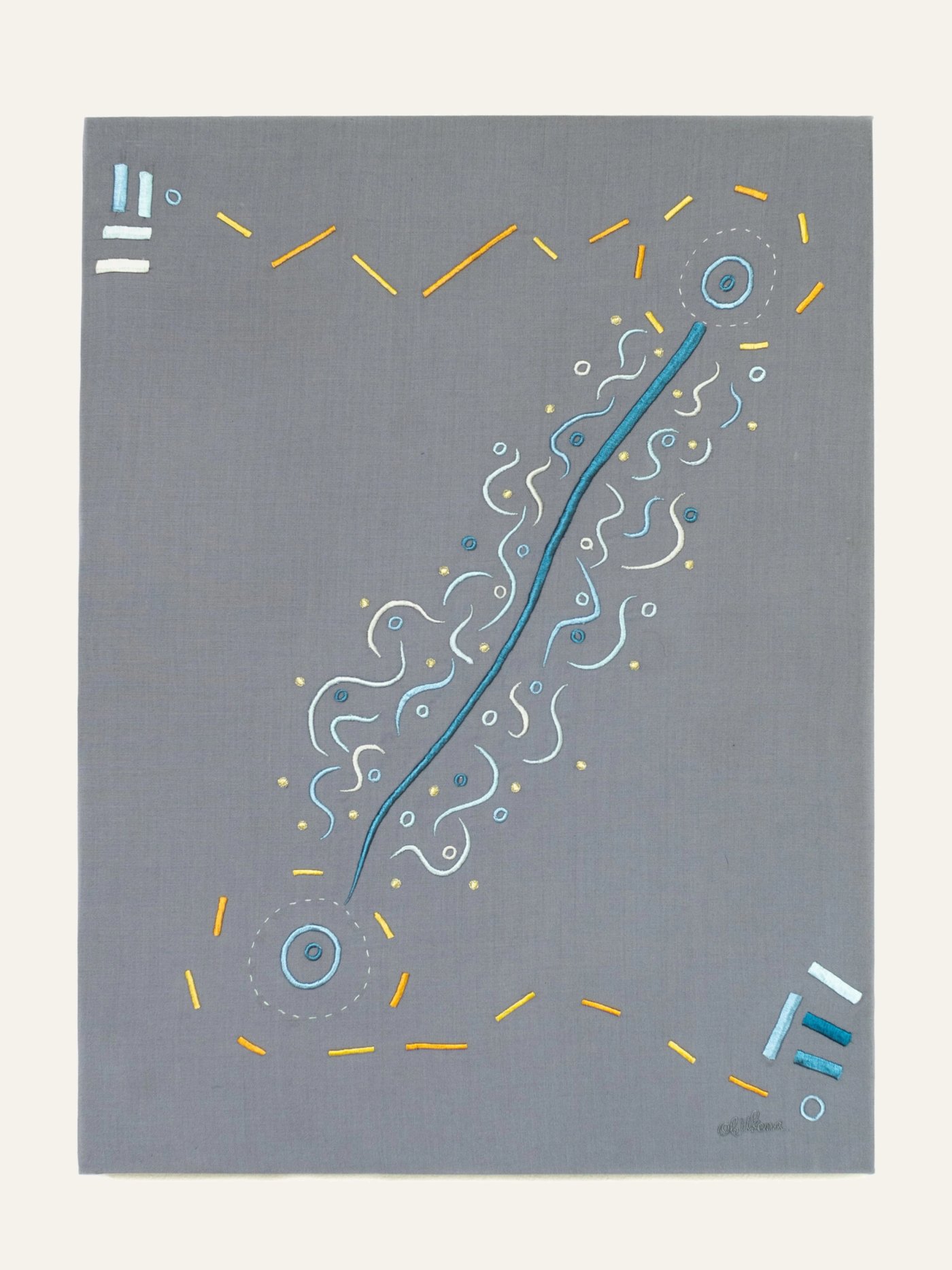 Tunnelblickmagnetversuchung, shown to scale on a gallery wall
