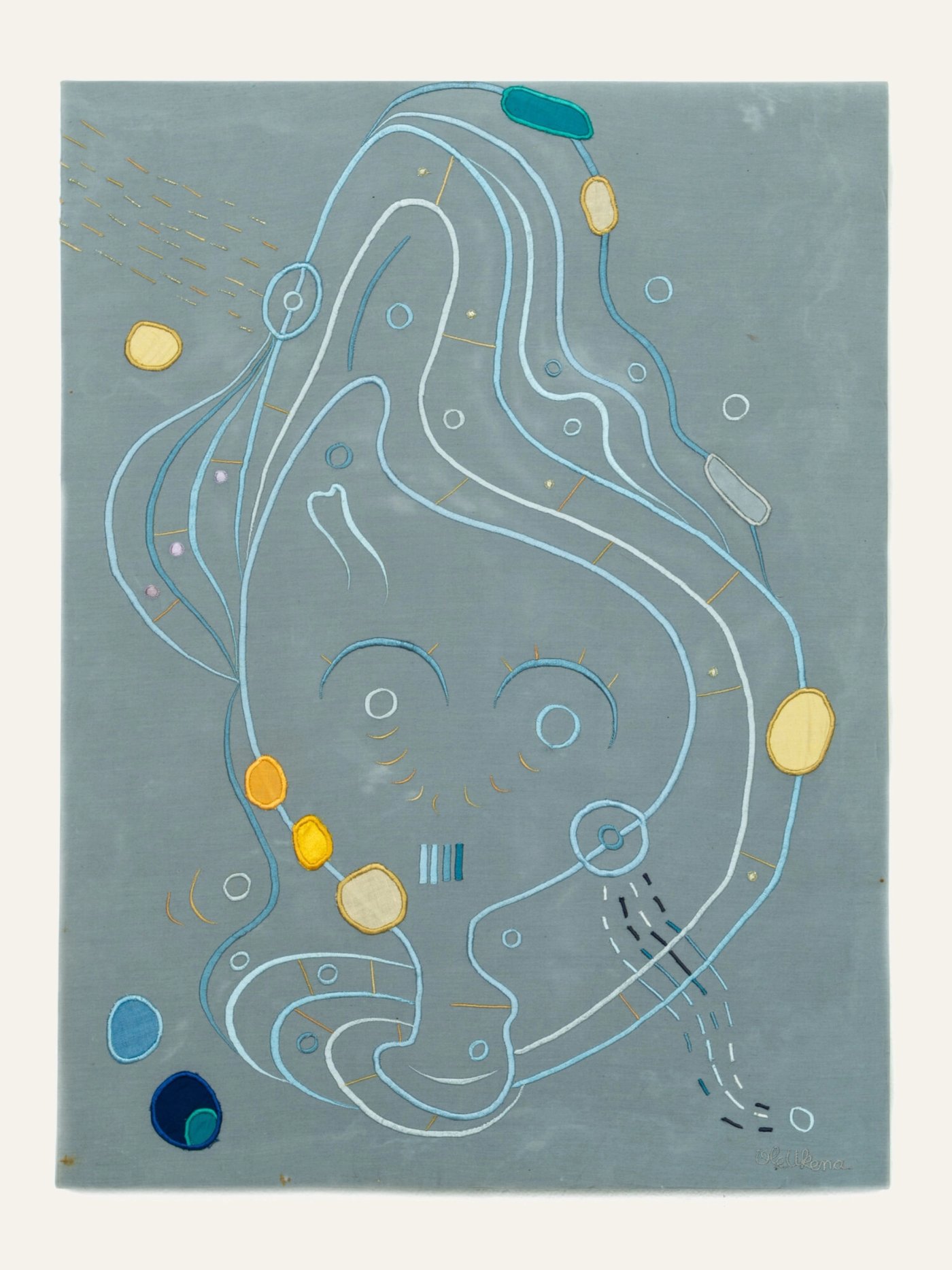 Mind Bender, shown to scale on a gallery wall