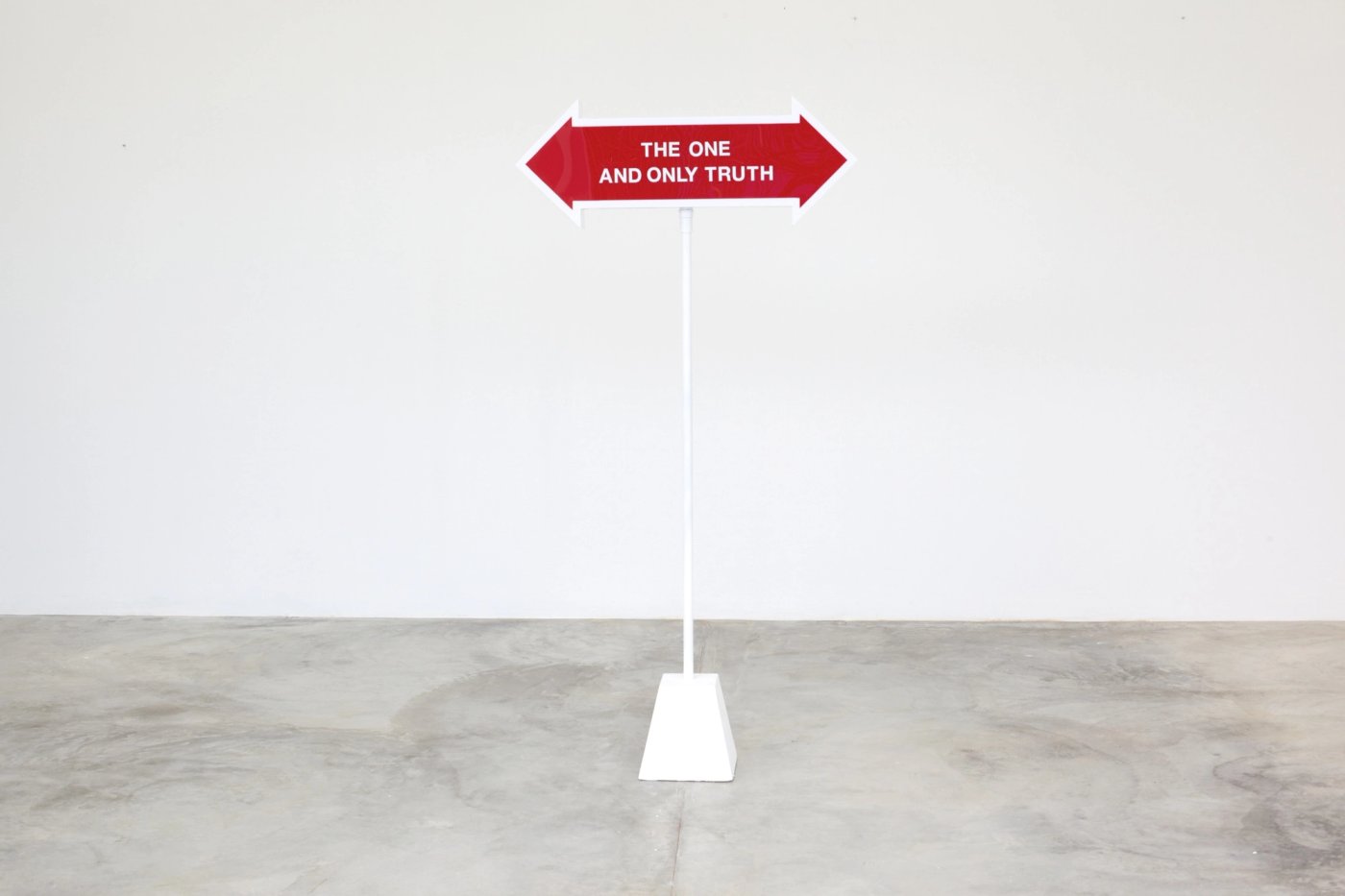 The One and Only Truth, shown to scale on a gallery wall