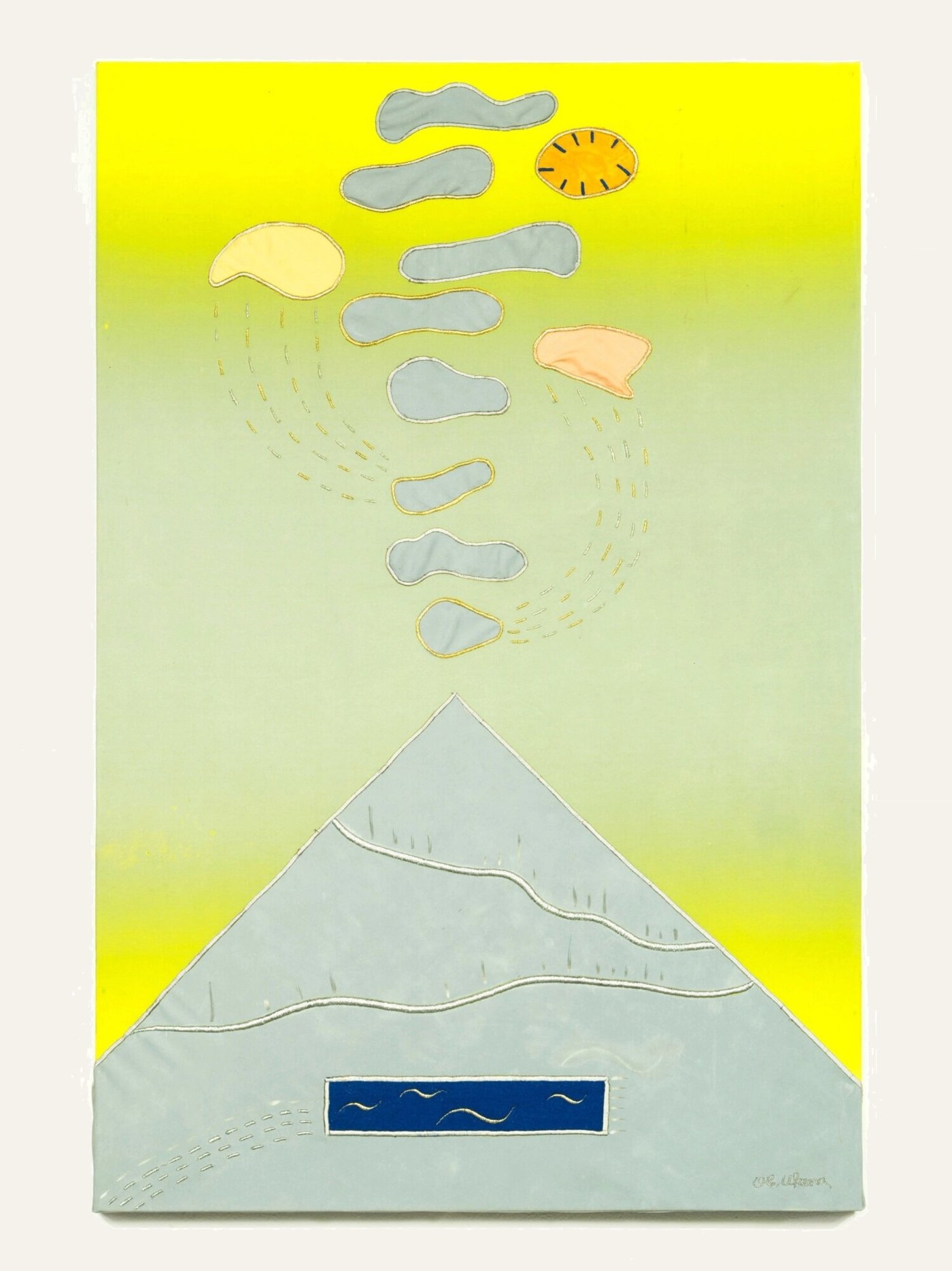 Time Is Merely A Memory On Top Of A Mountain, shown to scale on a gallery wall