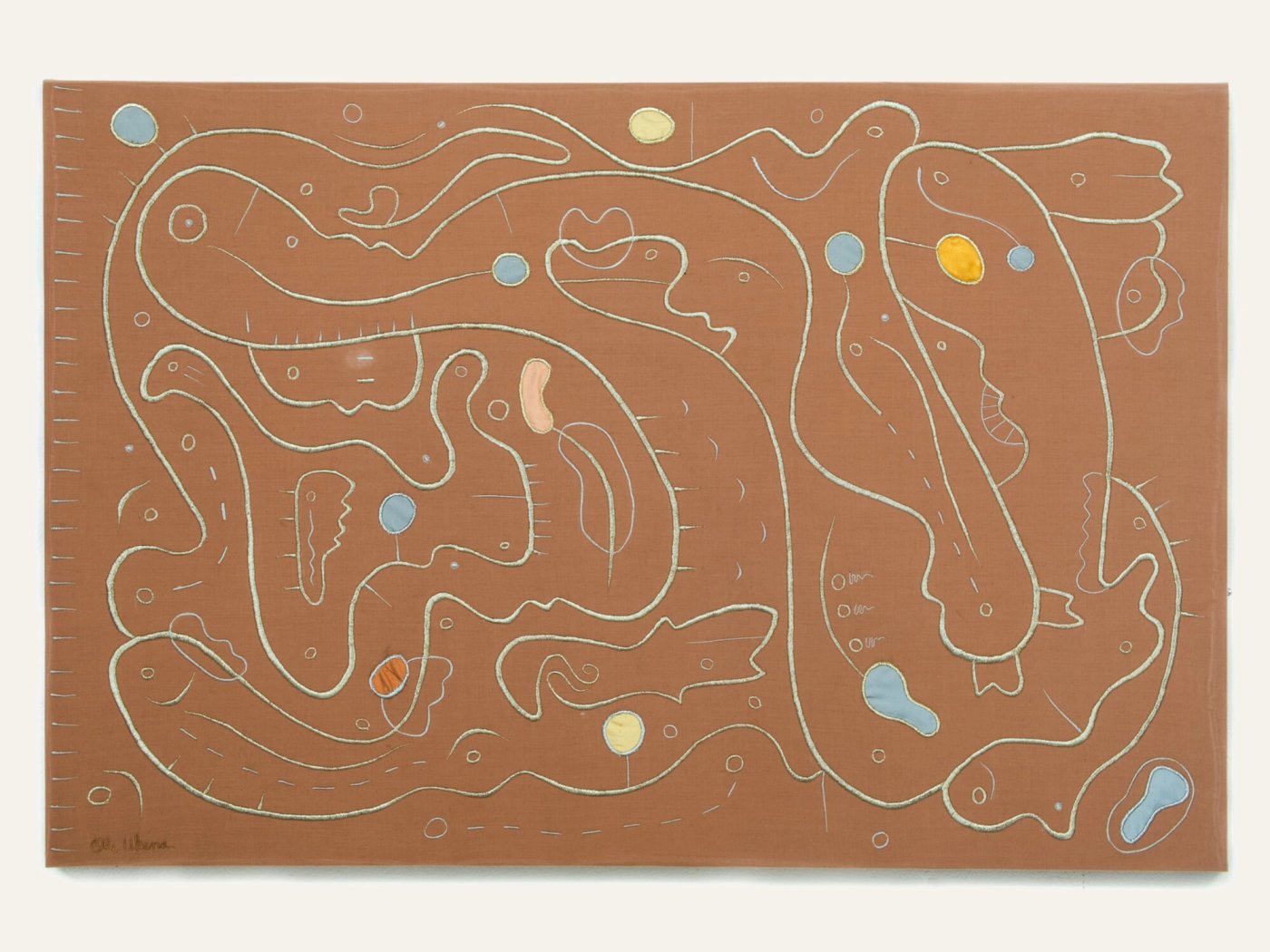 Those Lakes Are Made From Tears, shown to scale on a gallery wall