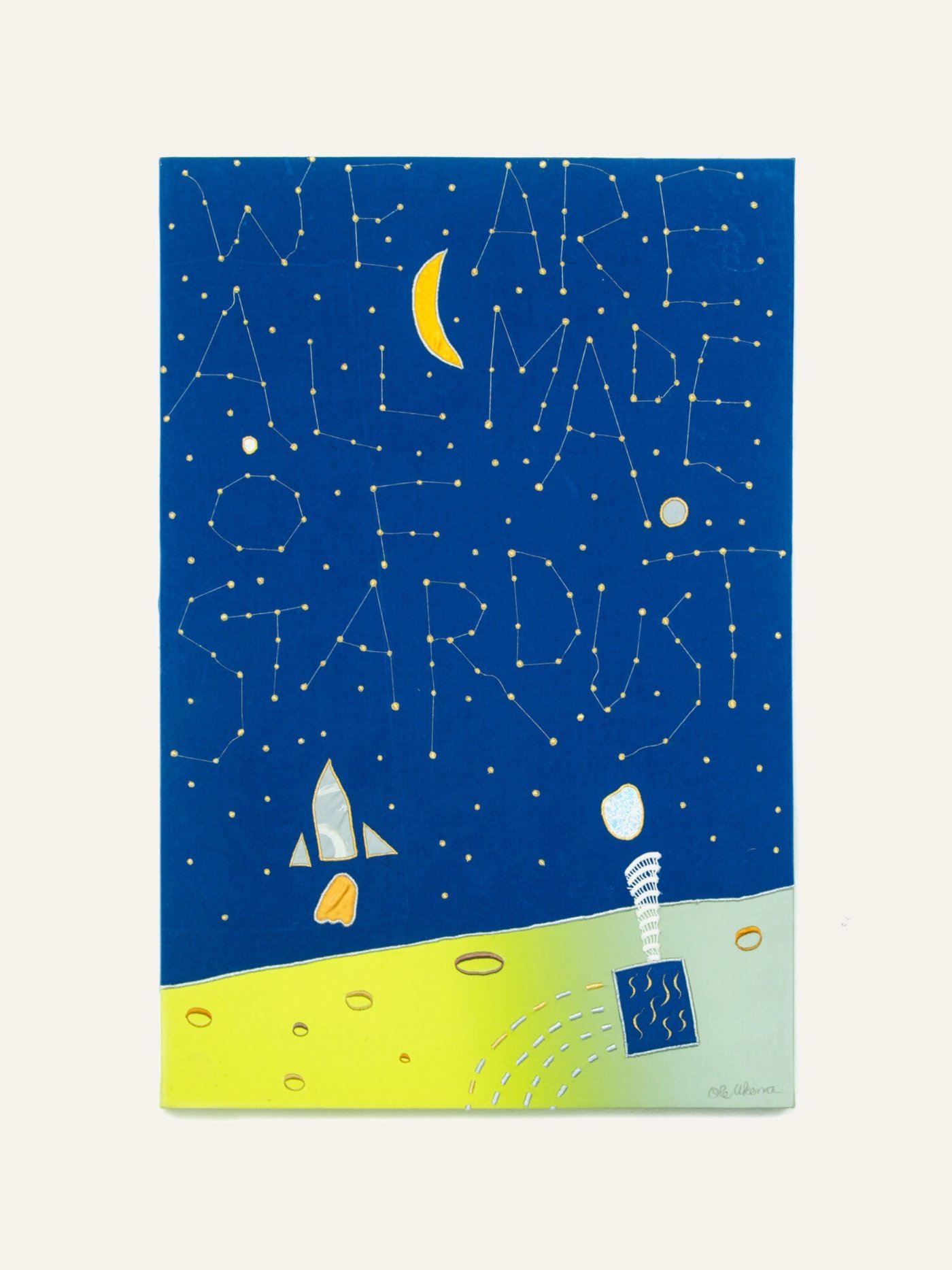 Stardust Allergy Escape, shown to scale on a gallery wall