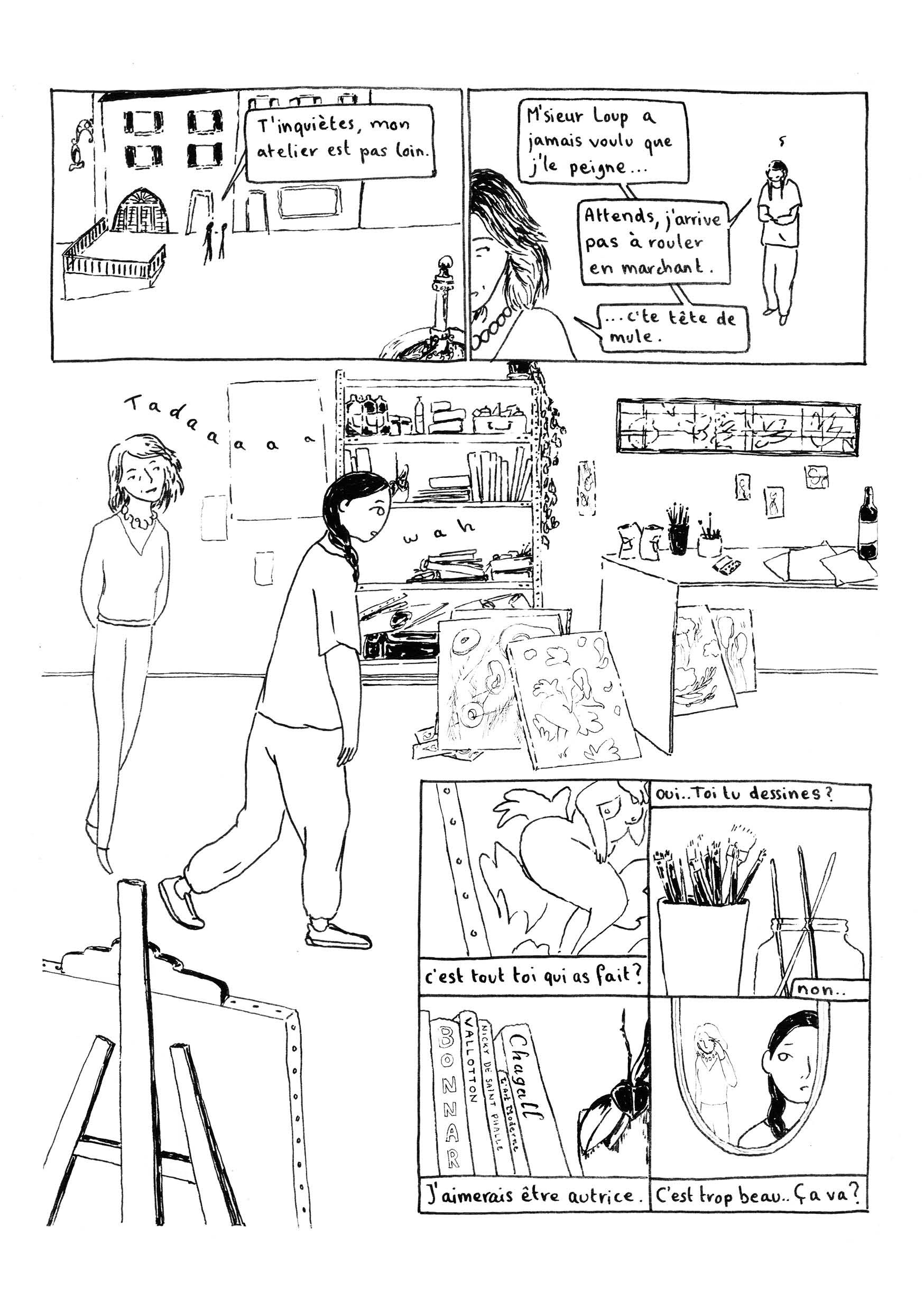 Adieu M'sieur Loup! , projet de diplôme de Nora Olivares, Bachelor Communication Visuelle option Image / Récit, illustration 