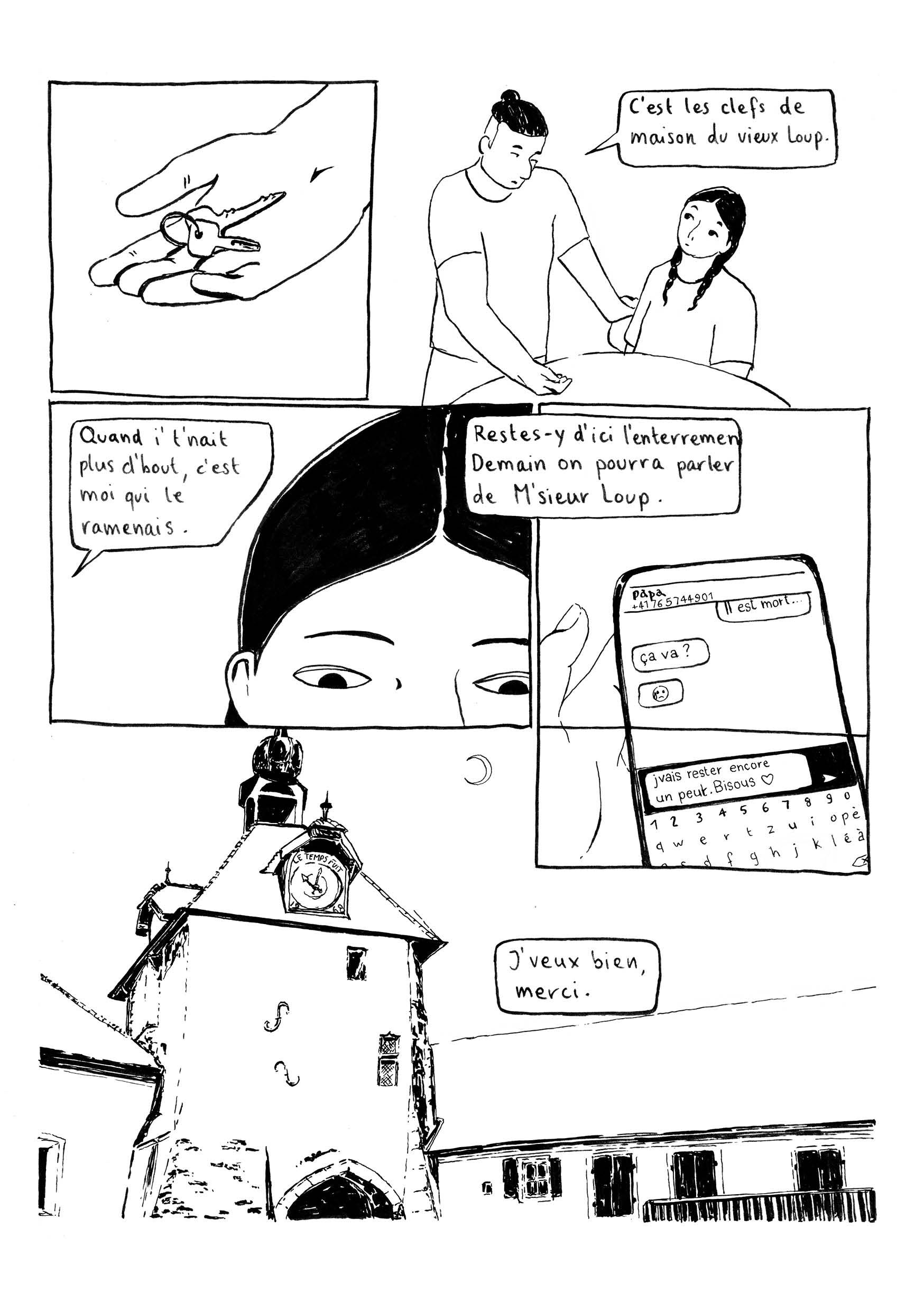 Adieu M'sieur Loup! , projet de diplôme de Nora Olivares, Bachelor Communication Visuelle option Image / Récit, illustration 