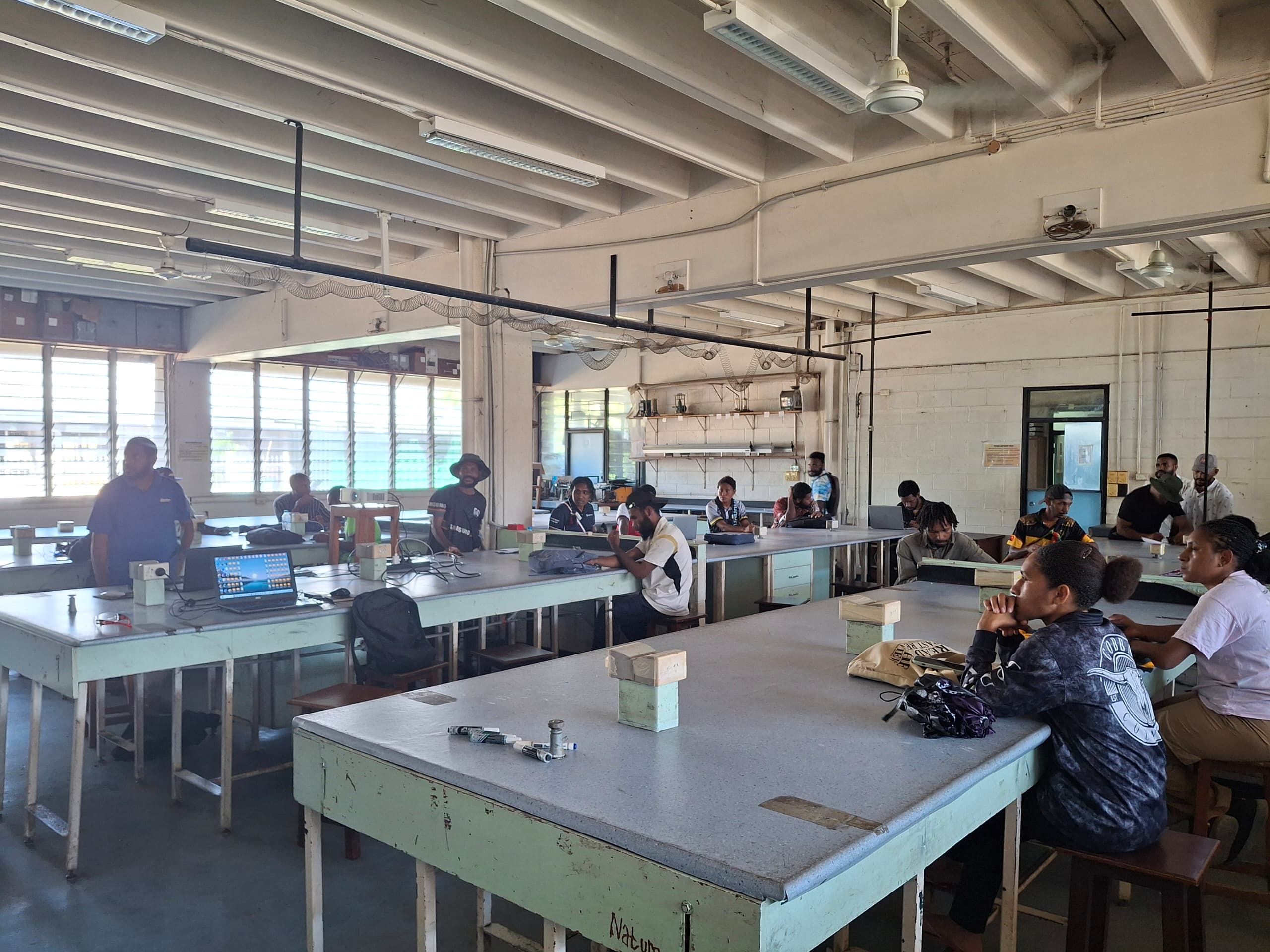 Image of students in attending Google AI Hack Workshop