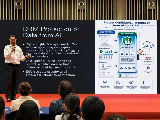 ICTCOMM 2026でAI時代のデータセキュリティについて講演する片岡裕之